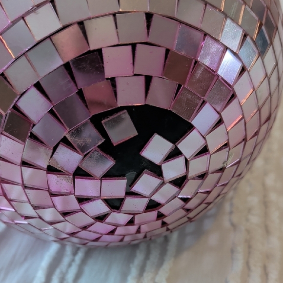 Pink and Silver Disco Ball Party Decoration - Picture 2 of 3
